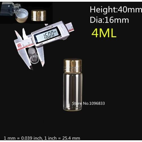 50pcsHigh Quility Mini Glass Bottle Sample Vial Small Essential Oil Bottle Travel Must Clear Small Vial Glass Bottle 4ml