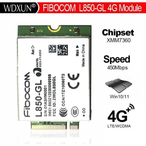 Fibocom L850-GL Full Netcom 4G Wireless Module Downstream 450Mbps Unicom 3g/4g Mobile 4g Telecom 4g