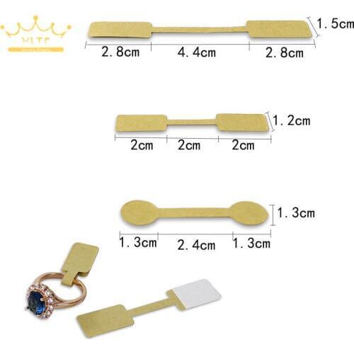 Jewelry Price Tag Rectangle Round Shape Self-Sticker Label Karft Paper Jewellry Store Tool Ring Bracelet Jewelry Tags 50pcs/Lot