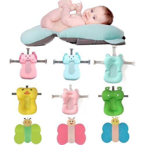 Animal Cartoon Baby Bath Seat Portable Infant Air Cushion Baby Bath Seat NewBorn Baby Bath Tub Support Baby Bath Accessories #TC