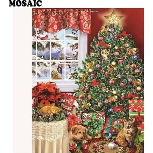 DIY,5D,Chrismas tree,Diamond Embroidery Mosaic,Wall Art Painting,Full square,Diamond Painting Cross Stitch new year gift,decor