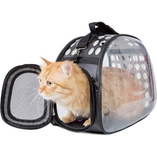 Breathable Pet Dog Cat Carrier Carriers Backpack Bag Travel Space Capsule Cage Portable Pet Transport Bag Carrying For Small Cat