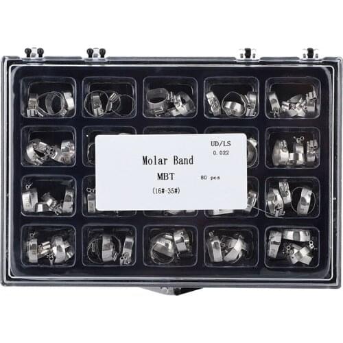 Hot Sale1st Molar Dental Oral Bands Orthodontic Molar Bands 16-35# Dental Orthodontic Molar Bands