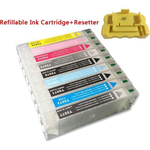OYfame 9 colors T5961-T5969 ink cartridge + 1pcs resetter for Epson 7890 9890 7908 9908 large format printer