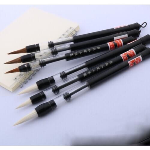 6Pcs/Set brush PEN water art calligraphy Brush hand writing WATER COLOR Pen Drawing Pen Stationery Office Supplies