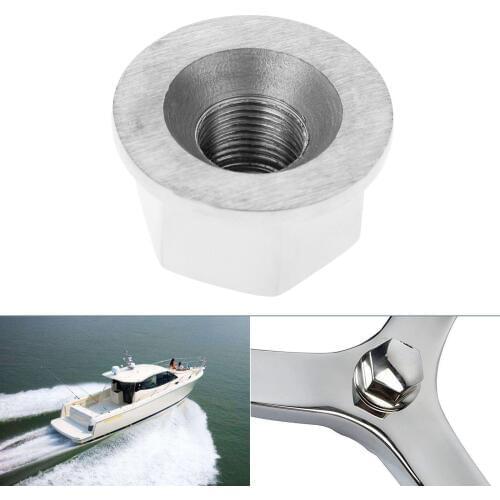 5/8in - 18 Thread Marine Grade 316 Stainless Steel Kayak Yacht Steering Wheel Mounting Center Hub Dome Nut For Boats Accessories