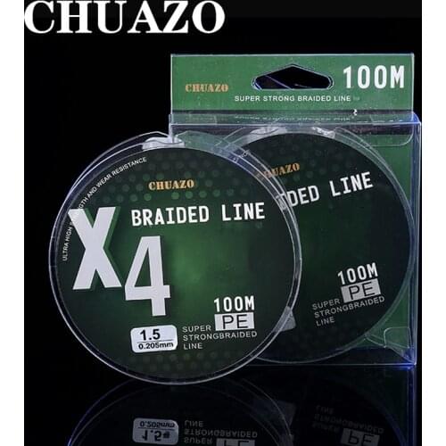 CHUAZO X4 PE Vigorously Maca Rope Fishing Line Carp 100M Multi-filament Fishing Line Tool