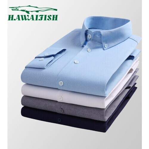 2021 spring and autumn mens long-sleeved shirt Korean style slim trend pure cotton white shirt business casual shirt 5XL