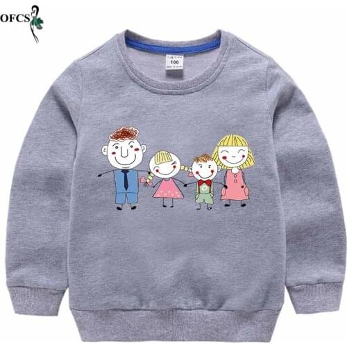 New Spring Full Boys Girls Sweater2-12Y Children Cartoon Long Sleeves Cotton Sweatshirts Coat Kids T-shirt Clothes Kids Clothing