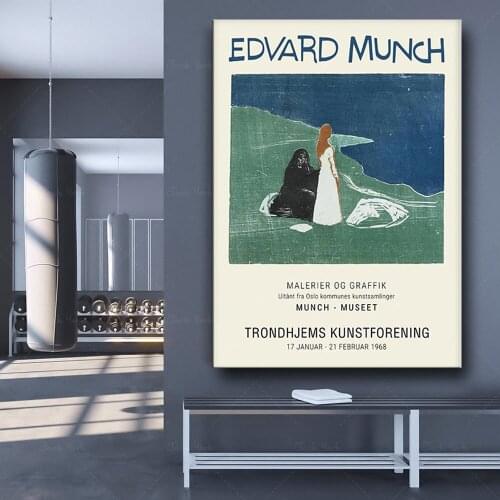 Poster, Munch exhibition poster, Munch Museum poster, two woman, Expresionism, Art pr