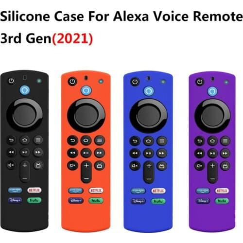 Silicone TV Remote Control Cover Protective Case For Alexa Voice Remote 3rd Generation