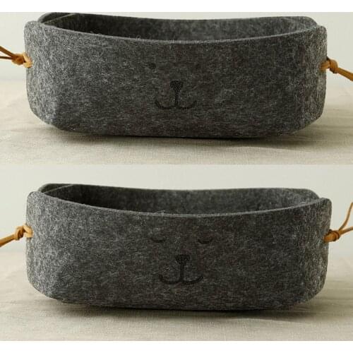Nordic felt storage basket small storage basket desk small storage basket simple key jewelry storage box Practical save space
