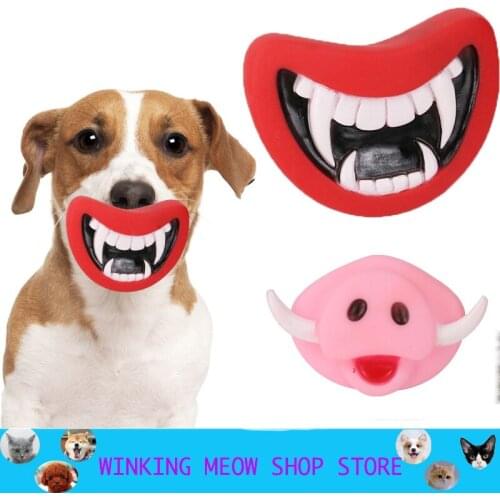 Amusing Halloween Pet Dog Toys Simulation Ghost Lips Silicone Lips Small And Medium Sized Funny Sound Non Toxic Cute Chew