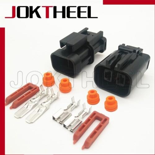 1/5/10/20 sets kit 6.3mm 2 Pin way male female waterproof engine cooling fan Plug auto Generator plug 7223-6224-40 7122-6224-40