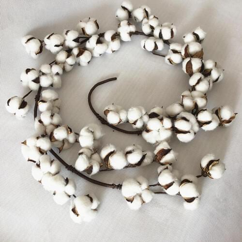 1pc/lot Cotton boll garland 5 feet Long Decor Wedding Farmhouse Southern Cottage