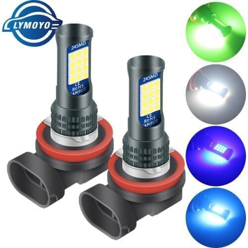 1Pcs Fog Light H7 H4 H8 H11 H16 9005 HB4 3030 LED 24 Smd Lamps For Cars Mini Headlight Bulbs Super Bright 8000K 3000K Auto 12V