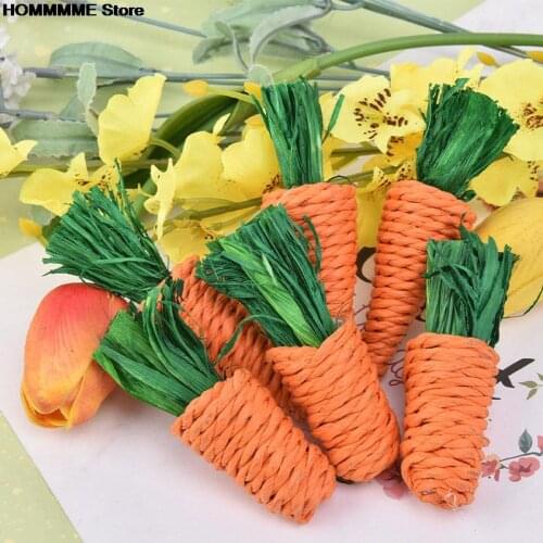 3Pcs/Set Carrot Shaped Rabbit Hamster Chew Bite Toys Guinea Pig Tooth Cleaning Toys Hamster Toy