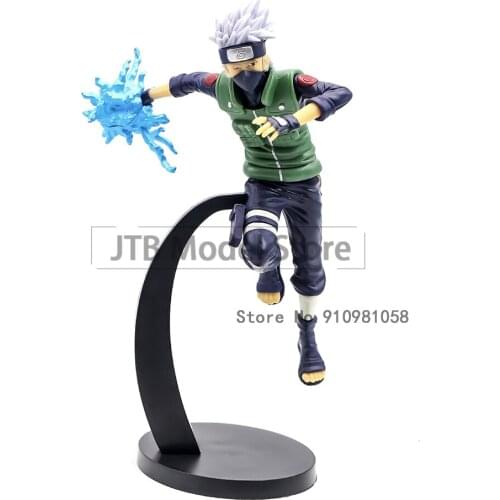 Naruto Anime GK Hatake Kakashi Fire Shadow Group Battle Version Quality Assurance 19CM PVC Model Decoration Animation Gift Figma
