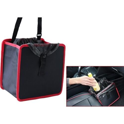 Car Trash Can Portable Drive Bin Hanging back seat storage bag waterproof Dustbin Storage organizer box