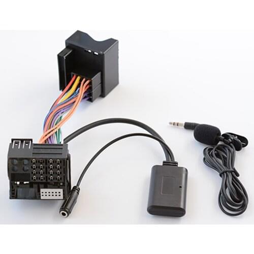 Car AUX Adapter Cable Bluetooth +MIC Fit for Peugeot 307 308 407 RD4 Radio CD