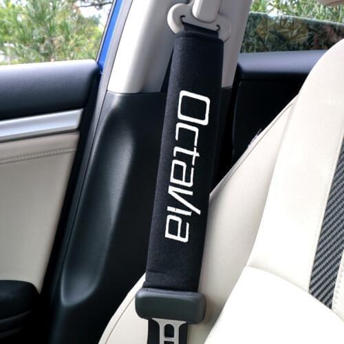 Car Safety Seat Belt Pads Harness Safety Shoulder Strap Cushion Cover Shoulder Cover for skoda octavia fabia rapid yeti superb