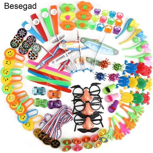 Besegad 00PCS Assorted Style Kids Children Boys Girls Favor Prizes Rewards Gift Toy Set for School Carnivals Birthday Party
