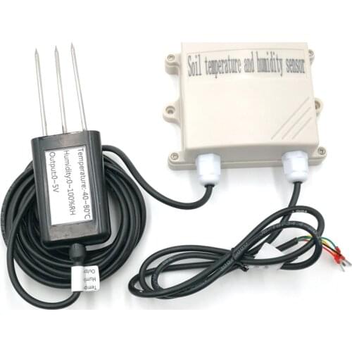 Soil Temperature And Humidity Sensor Detector Wired Analog Humidity 0-100% RH Output DC 0-5V