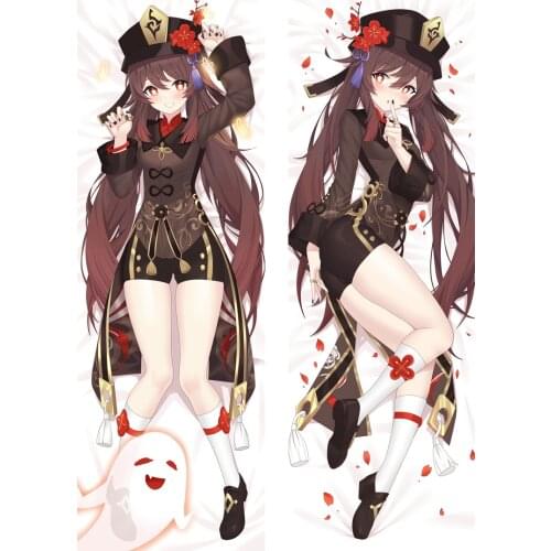 Game Genshin Impact Hu Tao Cosplay Dakimakura Pillow Case Hugging Body Prop