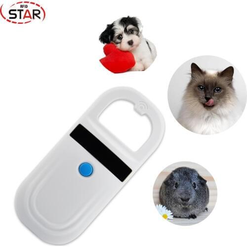 134.2khz ISO FDX-B Animal Reader microchip scanner hand rfid Pet Pocket reader with high brightness OLED Display