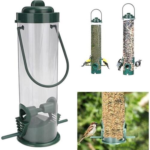 Bird Feeder Outdoor Feeding Portable Wild Birds Plastic Supplies Products Park Garden Tree Container