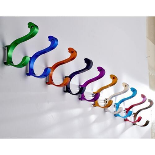 Colorful swans hook up and down Hook Aluminum DIY Towel Wall Hook Nail Bathroom Kitchen Clothes Key Hat Rack Bag Hanger Holder
