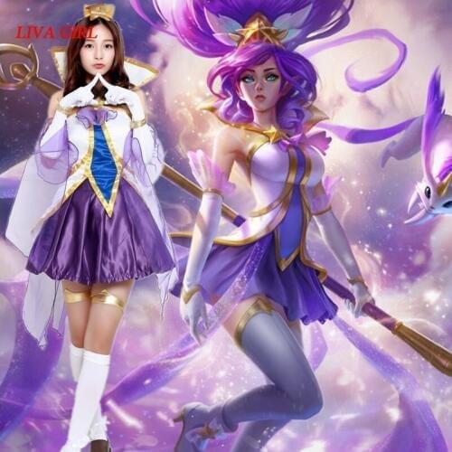 LOL game cosplay costumes sexy Lux skirt anime wig the Lady of Luminosity Cos costume