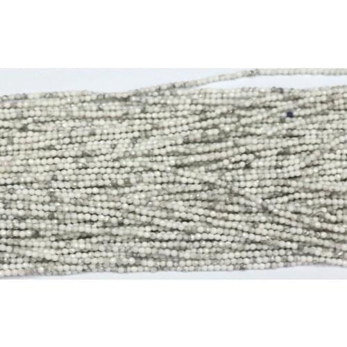 Natural white howlite stone 2mm 3mm new round faceted loose beads diy jewelry 15" B477