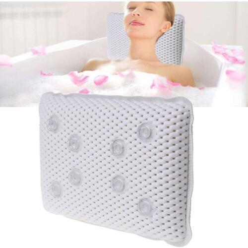 29x20cm Non-slip Bathtub Pillow Soft Bath SPA Headrest Waterproof With Suction Cups
