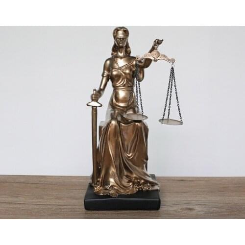 NEW RETRO HOME JEWELRY GODDESS JUSTICE THEMIS STATUE CREATIVE RESIN FIGURES FURNITURE HOME DECOR SCULPTURE RESIN CRAFTS