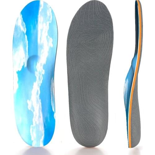 Blue Sky Orthotic EVA Comfort Insoles for Heel, Arch and Ball of Foot with Targeted Cushioning and Arch Support Inserted Insole