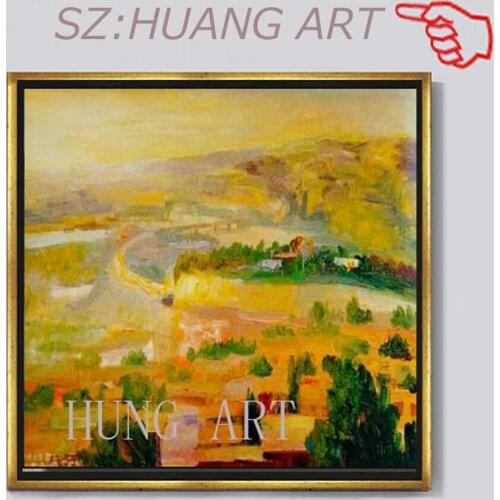 Scenery Chinese famous artists original rural landscape oil painting decoration lobby bedroom study dining room sketching new