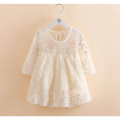 Baby Girls Dress Baby Party Princess Dress Children Girls Dresses Lace Embroidery Kids Clothes 2-6Y