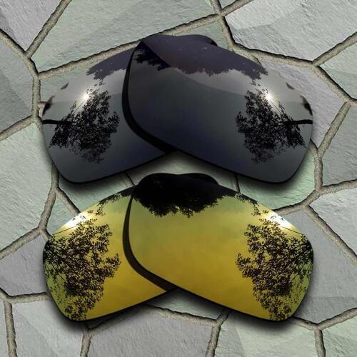 Grey Black&Yellow Golden Sunglasses Polarized Replacement Lenses for Oakley Crankshaft
