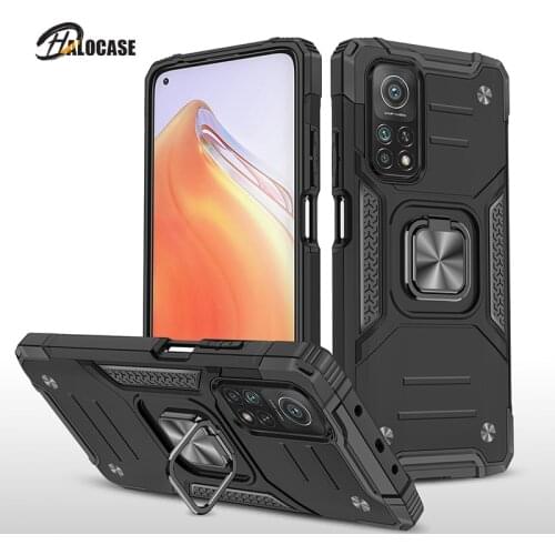 For Xiaomi Mi 10 T pro Armor Shockproof Case for Xiaomi Mi 10T Pro Mi10T Drop Protective Defender Magnet Holder Ring Case Cover