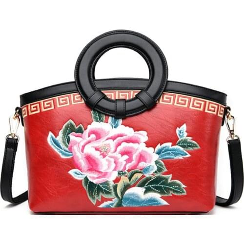 Luxury Handbags Women Bags Designer Printing Floral Tote Bag Ladies PU Leather Fashion Messenger Shoulder Bags Sac A Main 2021