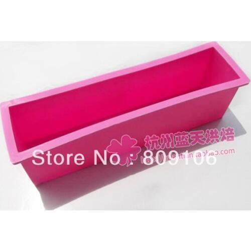 Silicone Cake Mold soap mold Toast mold single hole Rectangle Capacity of 1000 g 24.5*5.6*7CM