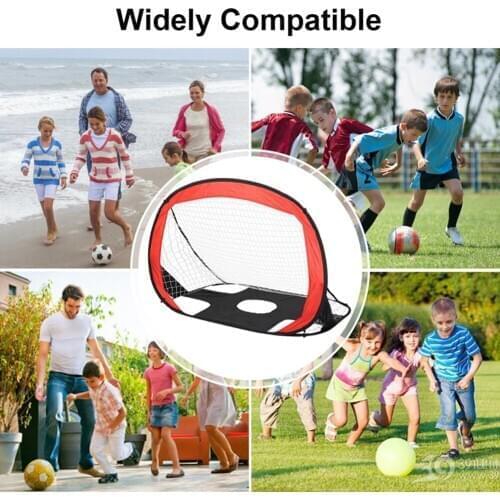 2 In 1 Foldable Football Gate Net Teenager Durable Target Shot Soccer Goal Practice Gate Outdoor Indoor Sports Trainning Tools