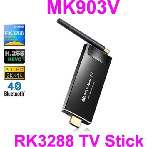 5pcs MK903V RK3288 Smart Android 7.1 TV Box Quad Core Mini PC Stick HDMI 4K*2K Bluetooth 4.0 Wifi OTG USB TV Box