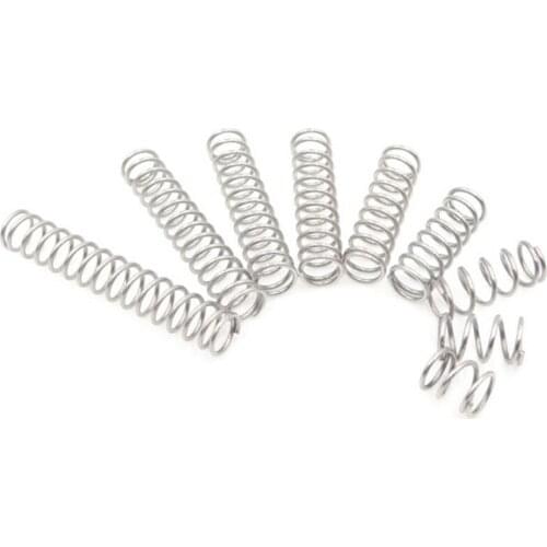 Steel Non-corrosive Tension Spring, 10Pcs,Compression Spring, Wire Dia 0.5mm Outer Dia 3mm Length 5-50mm