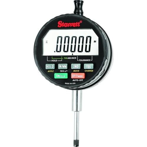STARRETT made in USA F2730IQ Electronic Indicator, 1" / 25 mm Range Resolution .00005" /0.001mm 0.375 inch Stem diameter