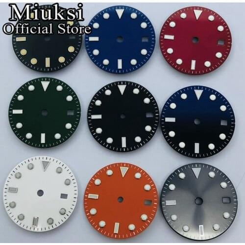 Miuksi 28.5mm sterile dial luminous dial fit NH35 ETA 2824 2836 Miyota 8215 821A Mingzhu DG 2813 3804 Seagull 1612 movement