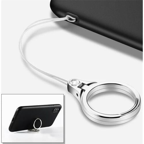 Universal metal Lanyard For Keys Phones Strap for iPhone 7 Plus 8 6S Keycord Lanyards Finger Mobile Holder Stand Accessories