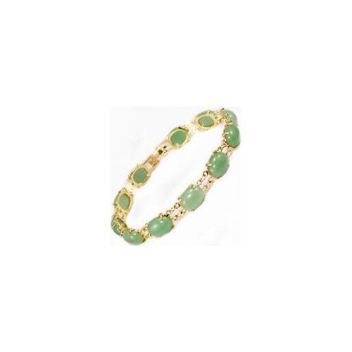 Gift word Love Chinese gem stone Fashion Jewelry green gem bracelet 7.5" Armschmuck wide jewel for women jewelry