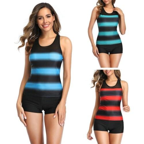 Summer Woman Swimsuit Sexy two Pieces Bikini 2021 New Push Up Bikini Set Beachwear Biquini gradient color strip swim Suit